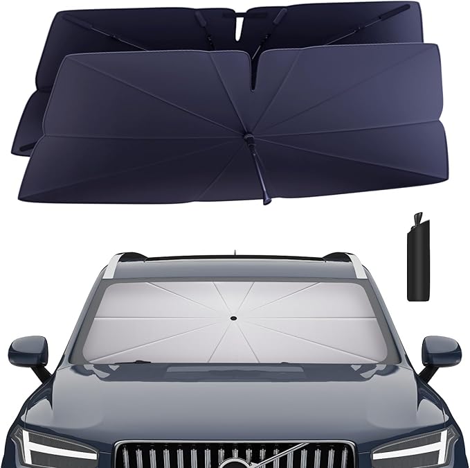 Windshield Sun Shade Umbrella for 2016-2026 Volvo XC90 Accessories: Custom Fit by HIMUMOY