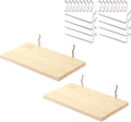 Shelves for PegBoard, Pine Wooden Pegboard Shelf Wall Organizer, Wooden Board by Unknown