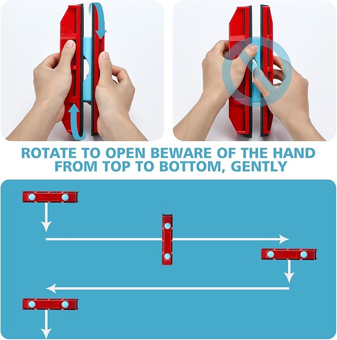 Magnetic Window Cleaner, 0.8"-1.1" Double Sided Window Glass Wiper Cleaning Tool - Image 5