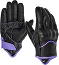 Harssidanzar Women's Motorcycle Gloves, Leather Motorcycle Gloves, Motorbike by Harssidanzar