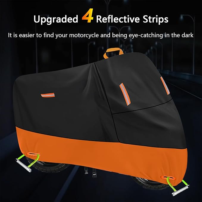 Harley Motorcycle Cover Waterproof Outdoor 300D Oxford Heavy Duty Oxford All - Image 5
