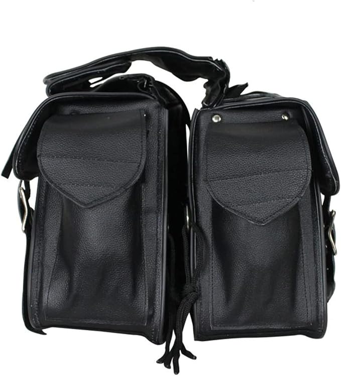 GARGOYLE BELLS Motorcycle Saddle Bags Leather Motorcycle Luggage Bag - Image 8