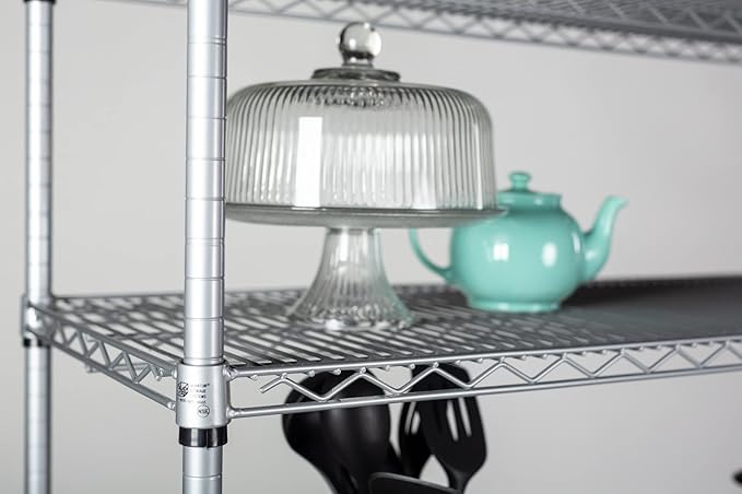 Omega 18" Deep x 48" Wide x 54" High 3 Tier Gray Starter Shelving Unit - Image 5