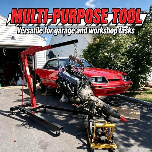 2 Ton Engine Hoist Cherry Picker Foldable Garage Engine Crane - Image 2