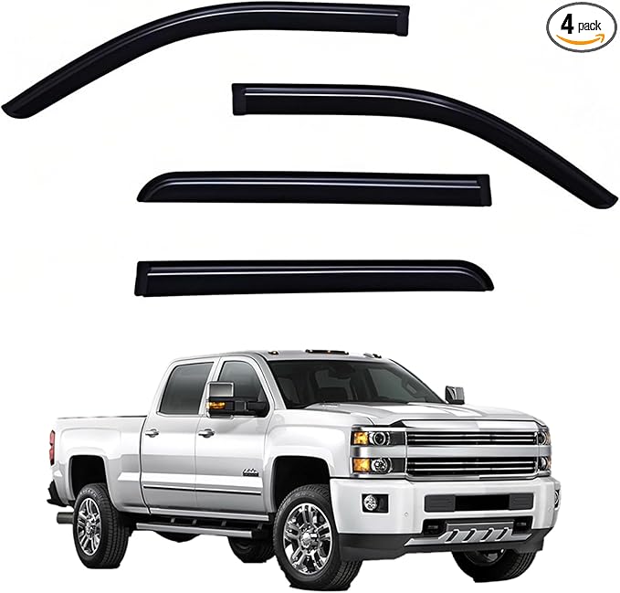 Window Visors Rain Guards fits 2014-2018 Silverado 1500 & GMC Sierra 1500 by Unknown