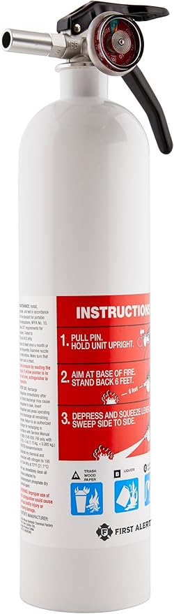 First Alert Marine1 Fire Extinguisher, UL Rated 1-A:10-B:C, FE1A10GR - Image 3