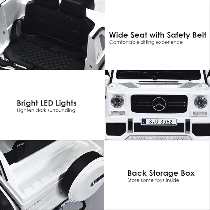 HONEY JOY Ride On Truck, Licensed Mercedes-Benz Maybach G650 Battery Powered - Image 9