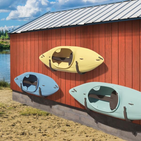 2-Pack of Kayak Storage Hook Sets - Kayak Wall Mount Hangers with 100lb Capacity Per Pair for Paddleboards, Surfboards, - Image 6