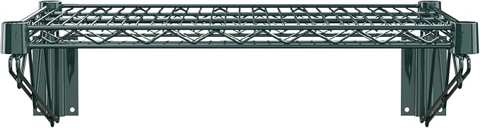 18" x 24" Green Epoxy Wire Wall Mount Shelf - Image 3