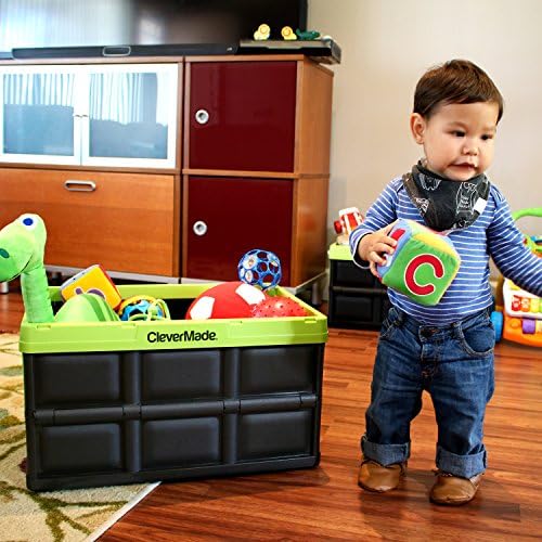 CleverMade Collapsible Storage Bins, 46L 1 Pack, 75 lb Stackable, Obsidian - Image 6