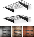 Fencer Wire 36 in. W x 18 in. D Wall Mounted Garage Wall Shelving w/ 2 Hooks by Fencer+Wire