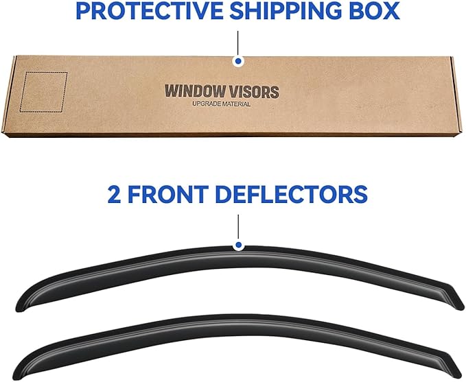 Window Visors Rain Guards for 2014-2018 Chevy Silverado/GMC Sierra 1500 Regular - Image 5
