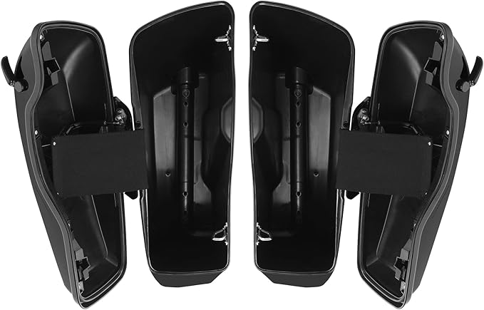 XFMT Motorcycle 4" Stretched Hard Saddlebags Bags Fit - Image 6