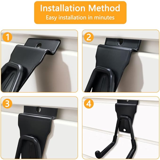 Slatwall Hooks Heavy Duty Slatwall Accessories Small J Hooks Garage Slat Wall - Image 7