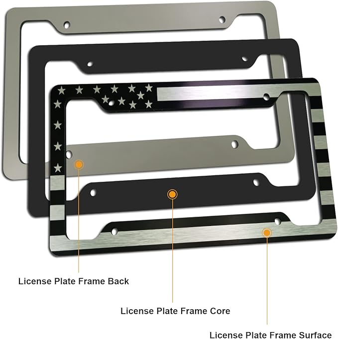 American Flag License Plate Frames - Image 2