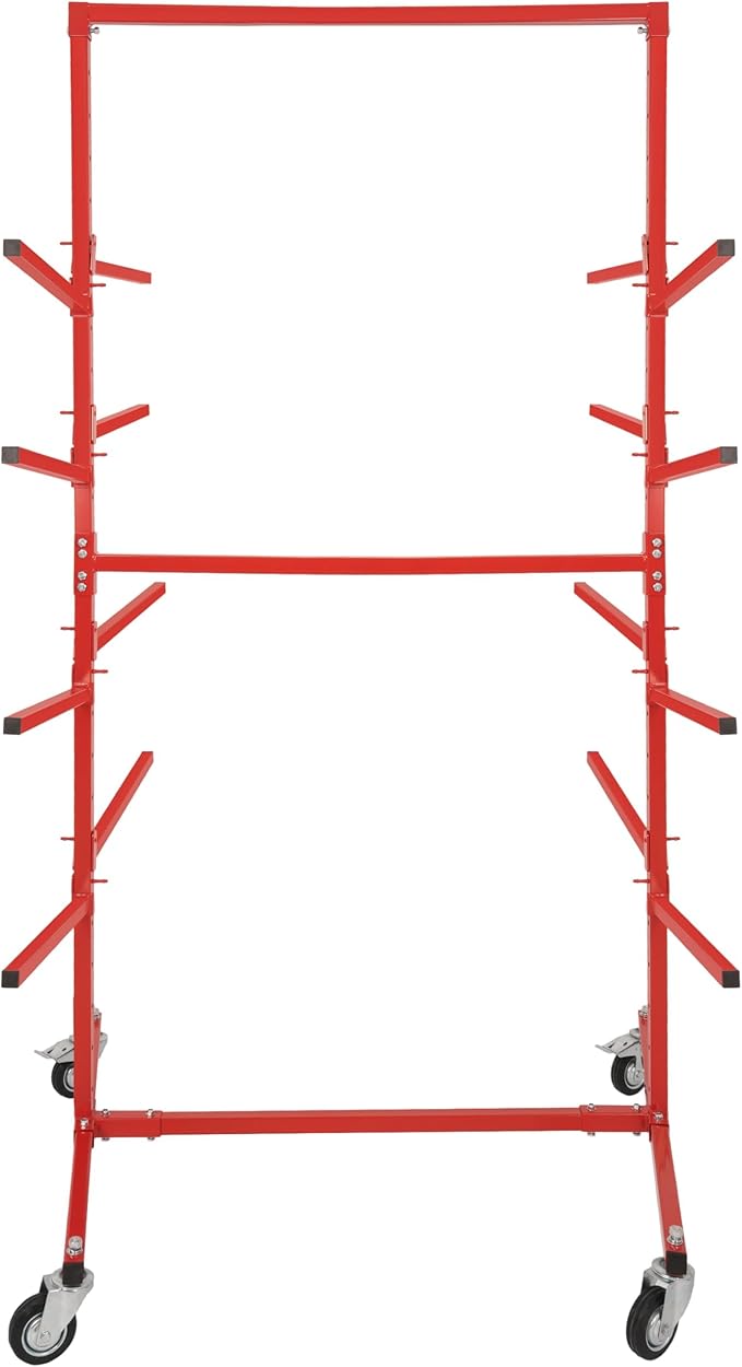 KUAFU Mobile Bumper Storage Rack w/Adjustable Shelving Auto Body Parts - Image 9