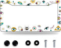 Evil Eye License Plate Frame Colorful License Plate Frames Stainless Steel by BRAGHRTED