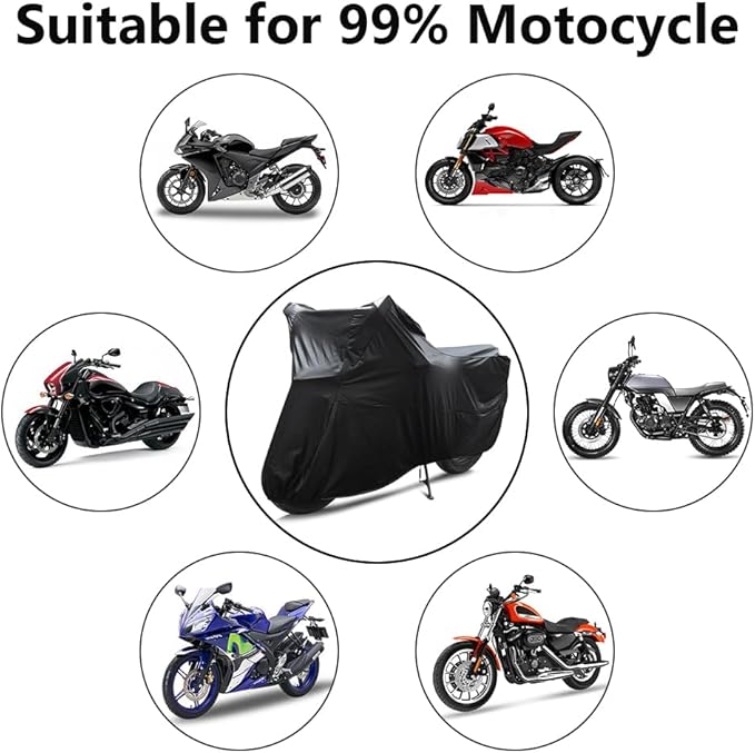 Motorcycle Cover Soft Stretch Waterproof Motor Cover Dustproof Durable - Image 3