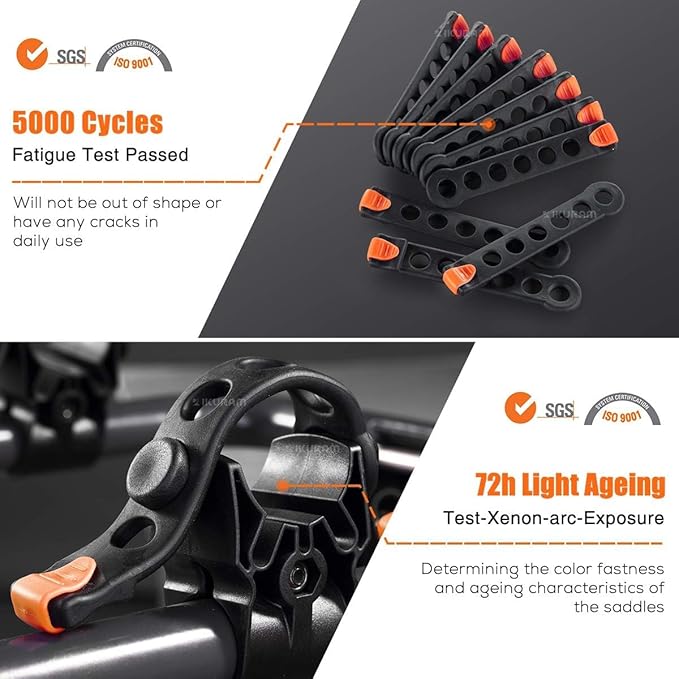 3 Bike Rack Bicycle Carrier Racks Hitch Mount Double Foldable Rack - Image 5