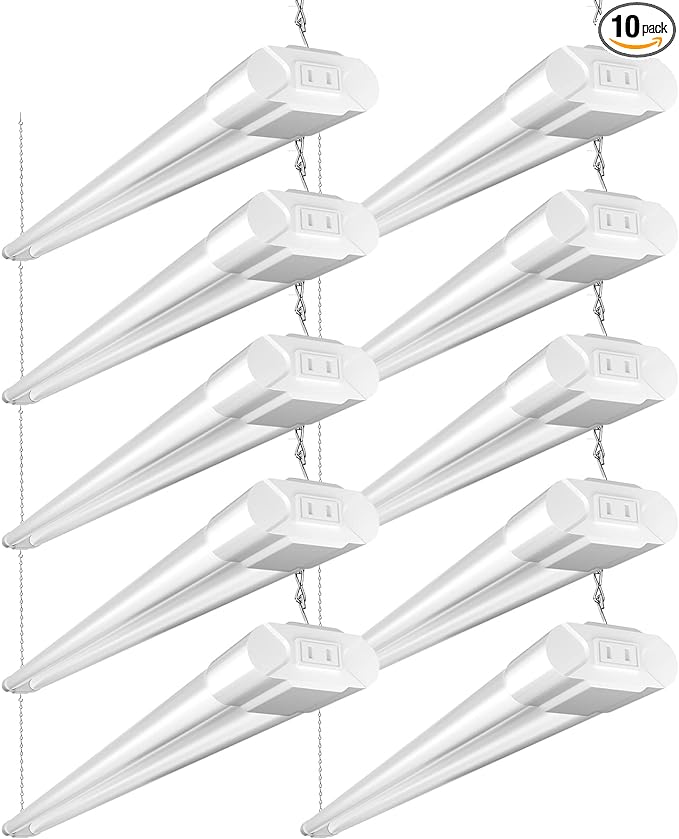 Bbounder 10 Pack Linkable LED Utility Shop Light, 4 FT Integrated Fixture by BBOUNDER
