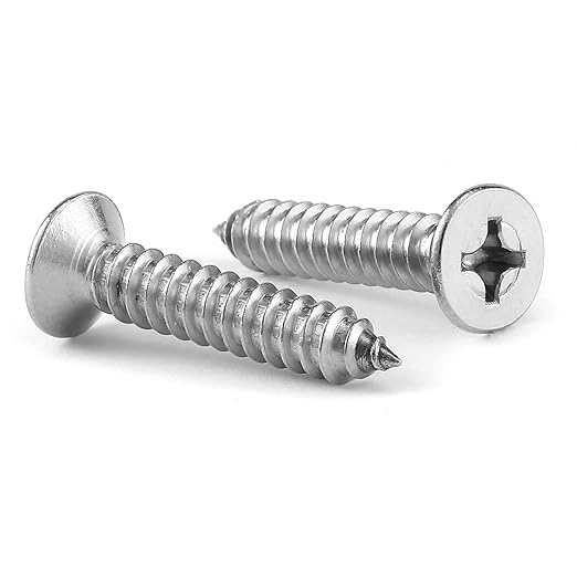 #7 x 3/4" Wood Screw 100Pcs 18-8 Stainless Steel Screws Flat Head Phillips Fast by SGTZH