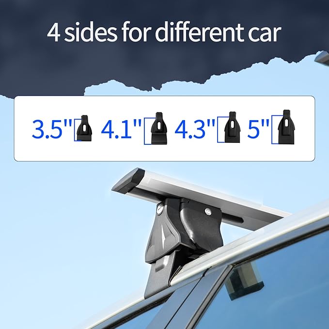 Universal 55" Roof Rack Cross Bars, Adjustable Car Top Roof Rack, Aluminum - Image 4