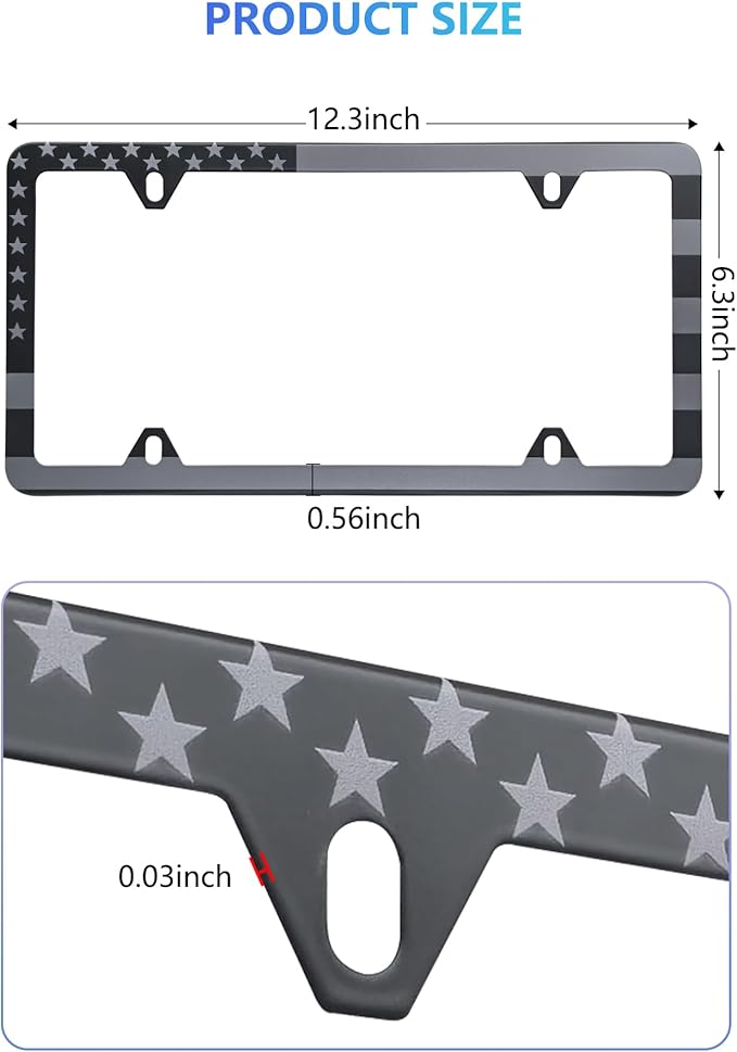 American Flag License Plate Frames - Image 4