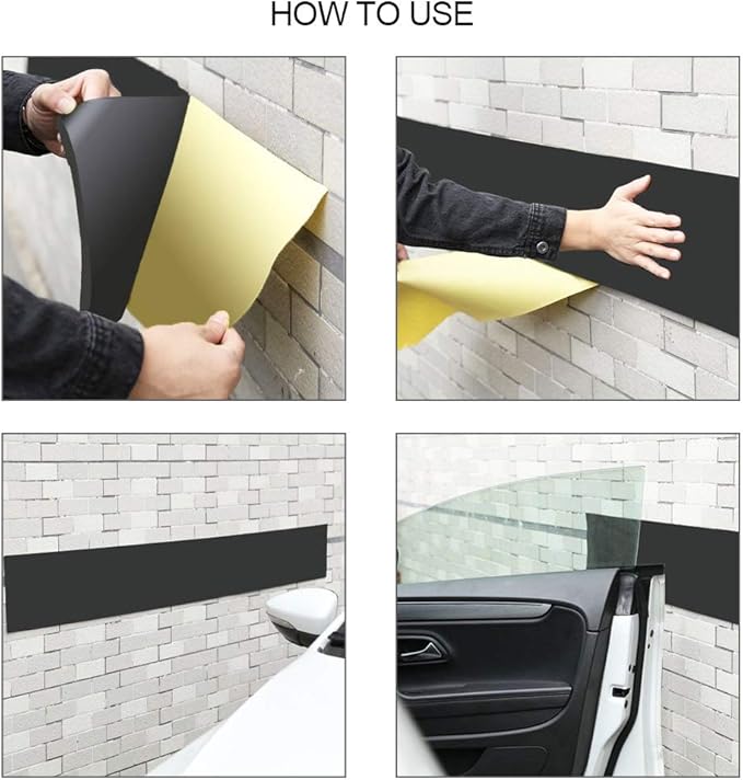Car Door Protector Bump Body Guard, 2 Pack 79"x 8"x 1/6" Foam Garage Wall - Image 5