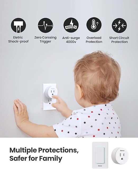 Remote Control Outlet Plug Switch, Buckle Design & Removable Wireless Light - Image 2
