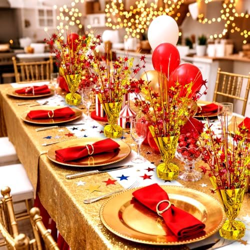 Red and Gold Party Decoration Thanksgiving Fall Table Centerpiece - Image 6