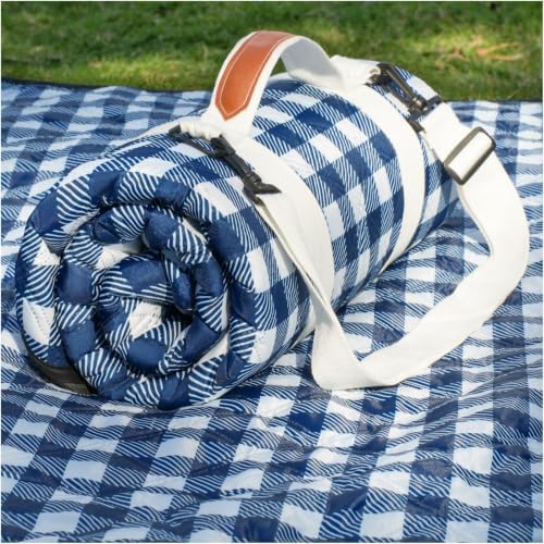 Genovega Waterproof Picnic Blanket Beach Outdoor Mat Rug Registry Wedding Search by Name Must Have Items Newly Wed Married Couple Gifts Bridal Husband Wife Men Women Mr Mrs 1 Anniversary Present by genovega