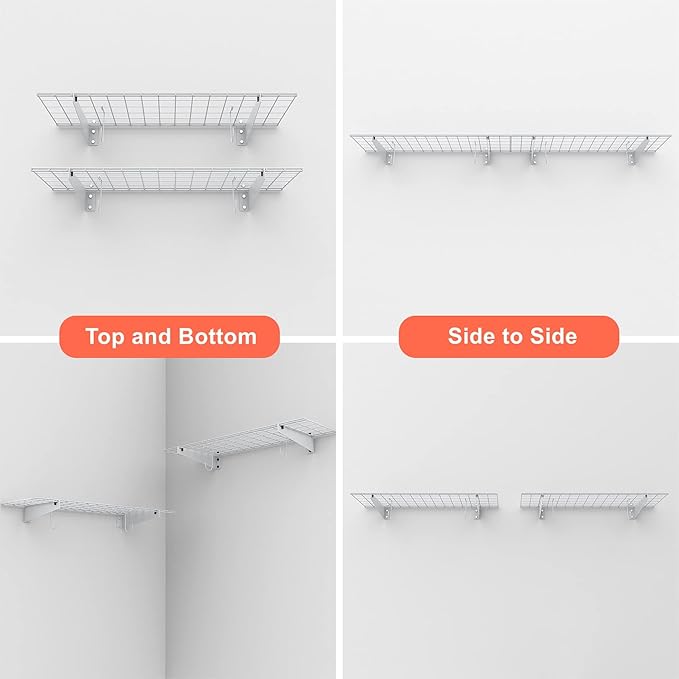 TORACK 2 Pack Garage Storage Wall Shelves - Image 8
