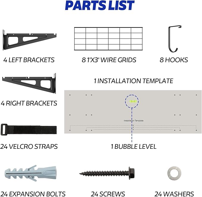 2-Pack Garage Wall Shelving, 2x6 FT Garage Shelving Wall Mounted, Heavy Duty - Image 8