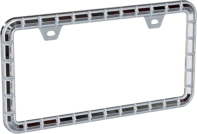 Creathome 3D Chrome License Plate Frames, Pure Zinc Alloy Metal - Image 3