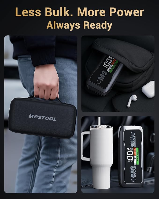 MOSTOOL M6 4000A Flagship Car Jump Starter, 12V Professional Battery Pack - Image 8