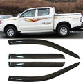 4pcs Outside Mount Style Dark Smoke Window Rain Guards Durable Side Wind by Deebior