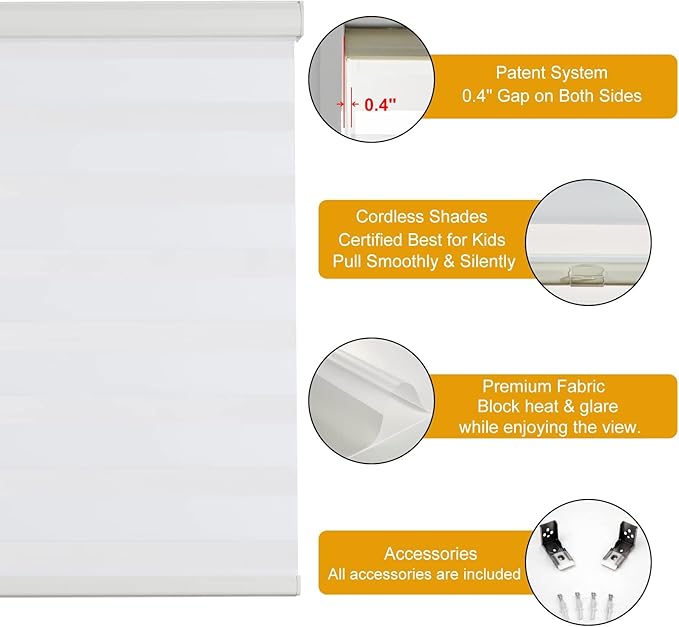 Persilux Zebra Blinds Cordless, Zebra Roller Shades - Image 2