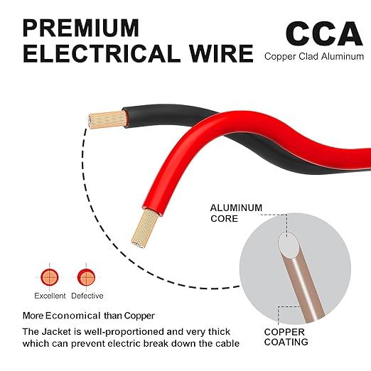8 Gauge Wire 25FT, 8AWG Red Black Electrical Wire LED Strips Extension Cord - Image 3