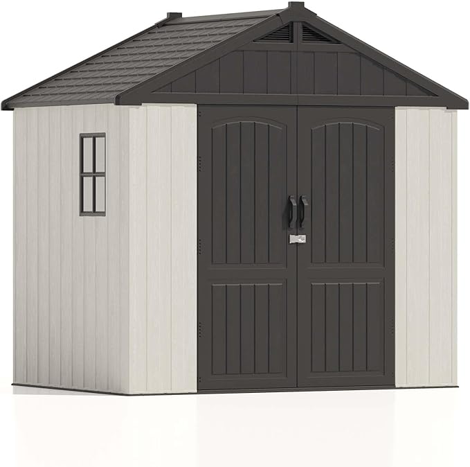 Patiowell 8 x 6 FT Plastic Outdoor Storage Shed - Image 2