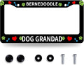 Bernedoodle Dog Lover License Plate Frame Floral License Plate Stainless Steel by GORSNKYE