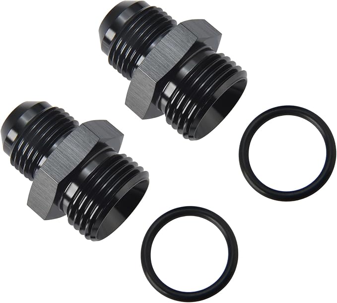 8AN Male Flare to 10AN ORB O-ring Boss Fuel Pump Rail Adapter Fitting Aluminum - Image 4