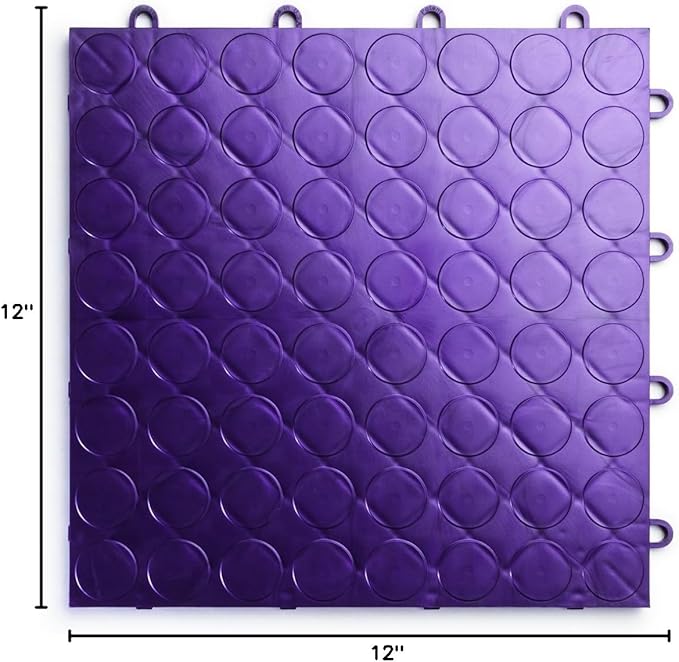 RaceDeck CIR24PURP Durable Interlocking Modular Garage Flooring Tile - Image 6