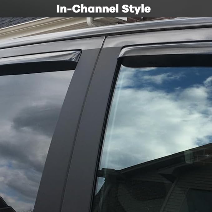in-Channel Rain Guards Fit for 2020-2025 Chevrolet Silverado/GMC Sierra - Image 3