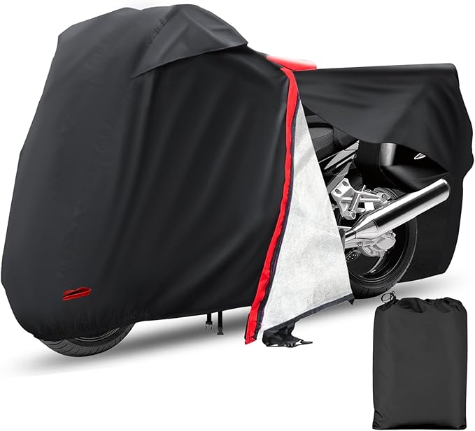 Motorcycle Cover, Waterproof Zipper Outdoor Cover by AUTOLION