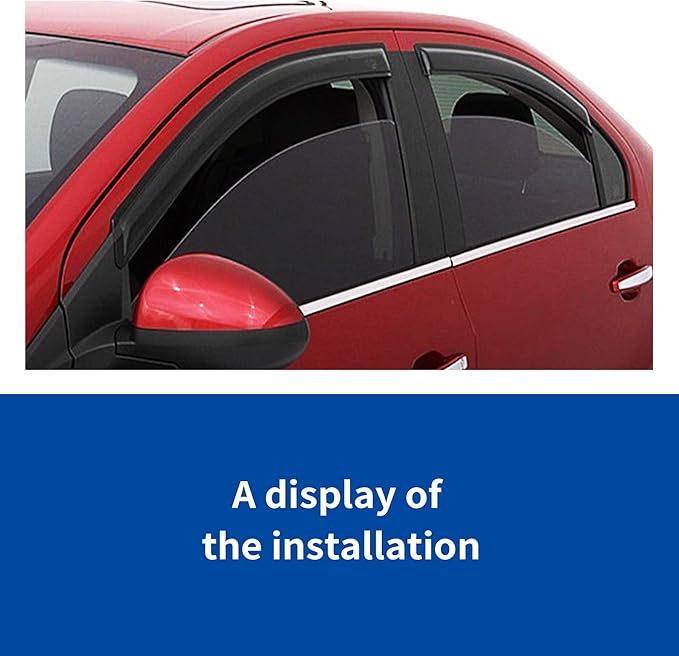 4pc Sun Rain Guards Window Visor Wind Deflector Compatible - Image 6
