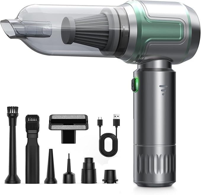Car Vacuum Portable Cordless, 16000PA Powerful Car Vacuum Cleaner, 7 in 1 Mini by Ecoflick