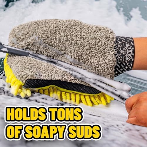 Chemical Guys, Three-Way Plush Microfiber Wash Mitt, Scratch-Free, 2 Pack