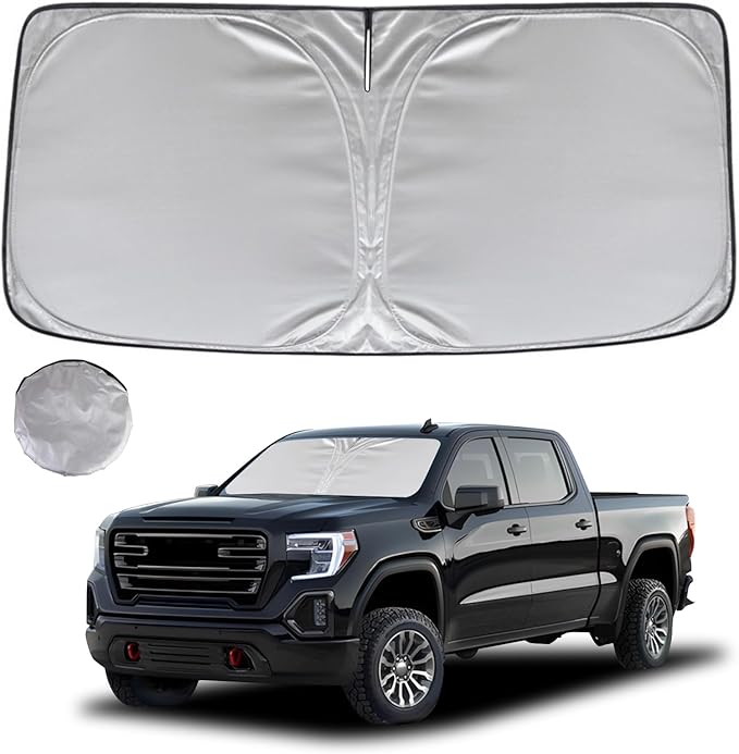 KAYZT Windshield Sun Shade for 2019-2025 2026 GMC Sierra 1500 2500 3500 by KAYZT