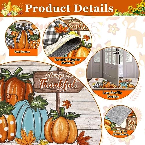 U'Artlines Fall Pumpkin Kitchen Rugs with Runner Sets 3 Piece,Washable - Image 3