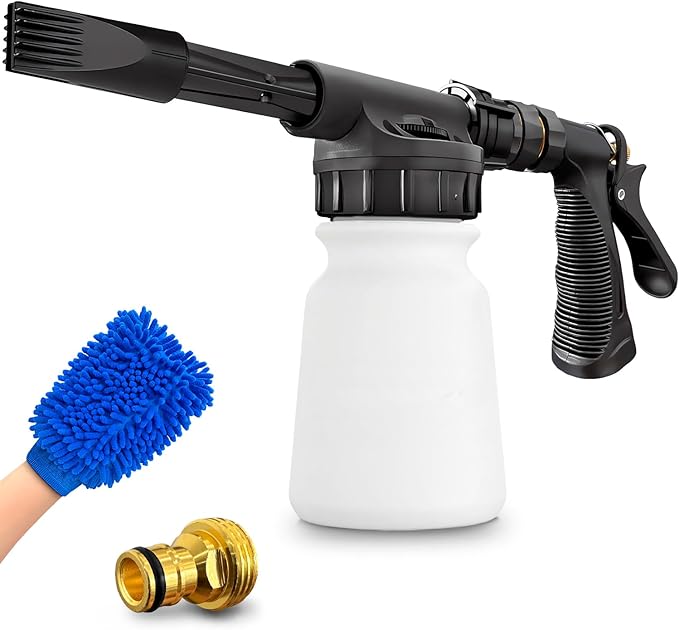 Car Wash Foam Gun + Microfiber Wash Mitt by ARTIPOLY